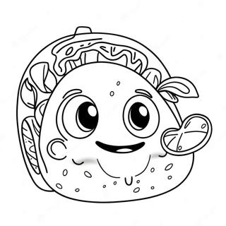 Dessin A Colorier De Taco Drole Avec Des Yeux 2931-2330