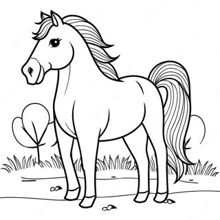 Page A Colorier De Cheval Magnifique 30294-23935