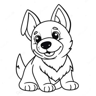 Page A Colorier De Chiot Berger Allemand Joueur 30335-23974