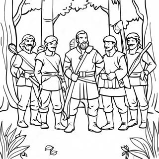 Page A Colorier Des Joyeux Compagnons Dans La Foret 30555-24145