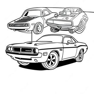 Page A Colorier Dodge Challenger Classique 30655-24245