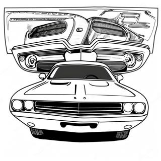 Page A Colorier Dodge Challenger Classique 30655-24248