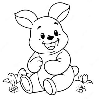 Page A Colorier De Winnie Lourson Et Du Lapin De Paques 30814-24358