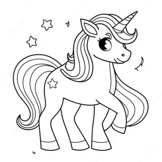 Page A Colorier Une Licorne Mignonne Avec Une Criniere Etincelante 31134-24601