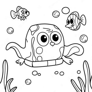 Page A Colorier De Ladorable Bebe Spongebob Sous Leau 31674-25038