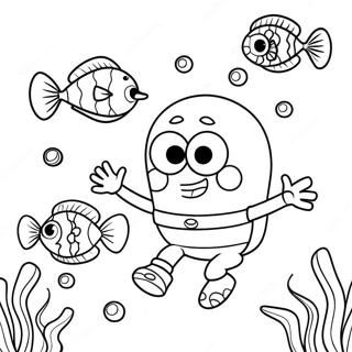 Page A Colorier De Ladorable Bebe Spongebob Sous Leau 31674-25039