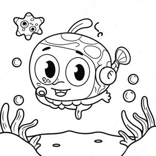 Page A Colorier De Ladorable Bebe Spongebob Sous Leau 31674-25040