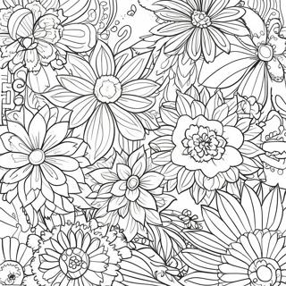 Page A Colorier De Motif Floral Plein 32773-25901