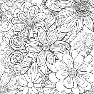 Page A Colorier De Motif Floral Plein 32773-25902