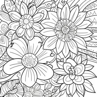 Page A Colorier De Motif Floral Plein 32773-25903