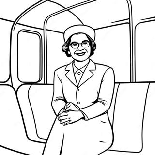 Page A Colorier Rosa Parks Assise Dans Le Bus 33584-26550