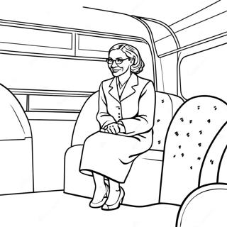 Page A Colorier Rosa Parks Assise Dans Le Bus 33584-26552