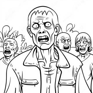 Page A Colorier Zombie Walking Dead 34073-26929