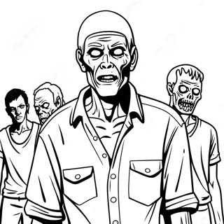 Page A Colorier Zombie Walking Dead 34073-26932