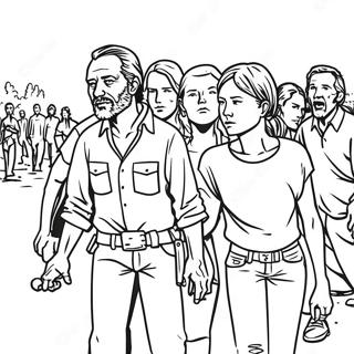 Page A Colorier Personnages Walking Dead En Action 34074-26946