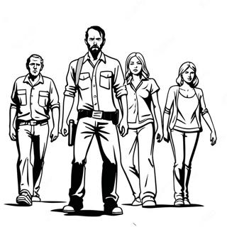 Page A Colorier Personnages Walking Dead En Action 34074-26948