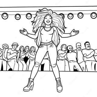 Page A Colorier Sza En Performance Sur Scene 34164-27021