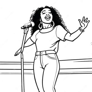 Page A Colorier Sza En Performance Sur Scene 34164-27024