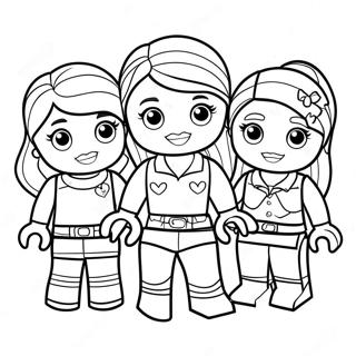 Personnages Lego Friends Dans Une Page A Colorier Daventure 3461-2757