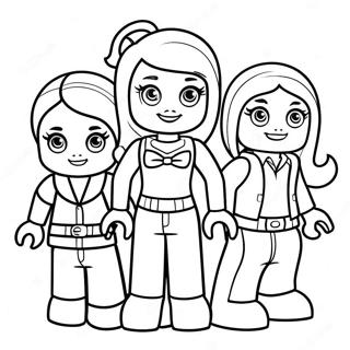 Personnages Lego Friends Dans Une Page A Colorier Daventure 3461-2758