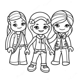 Personnages Lego Friends Dans Une Page A Colorier Daventure 3461-2760