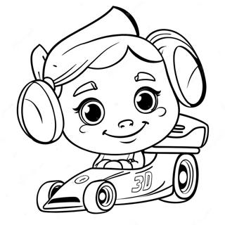 Page A Colorier De Vanellope Von Schweetz Dans Une Voiture De Course 36174-28613