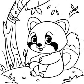 Panda Rouge Pages À Colorier