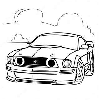 Page A Colorier Mustang Gt De Course 3720-2977