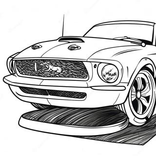 Page A Colorier Mustang Gt De Course 3720-2980