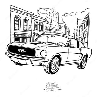 Page A Colorier Mustang Gt Classique 3721-2968