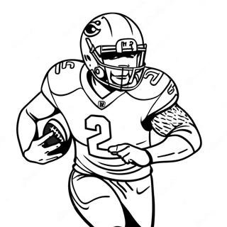 Page A Colorier De Derrick Henry Courant Avec Un Ballon De Football 37494-29657