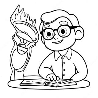 M. Peabody Et Sherman Pages À Colorier