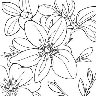 Page A Colorier Fleur Dorange Delicate 38324-30322