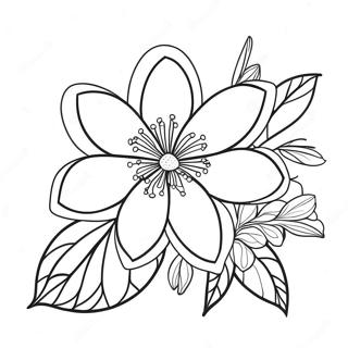 Page A Colorier Fleur Dorange Delicate 38324-30324