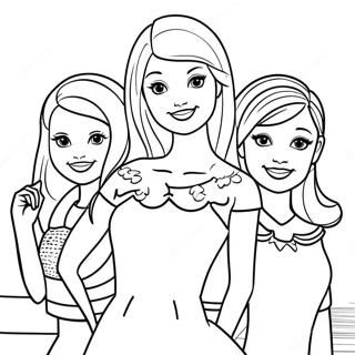 Page A Colorier Barbie Skipper Avec Des Amis 39364-31121