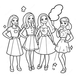 Page A Colorier Barbie Skipper Avec Des Amis 39364-31122