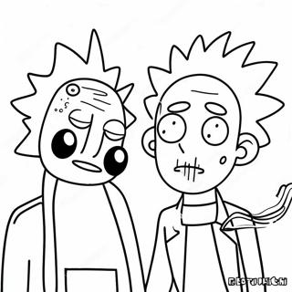 Rick Et Morty Stoner Trippy Pages À Colorier