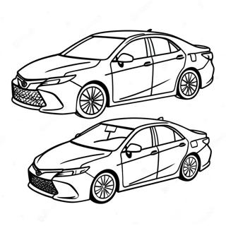 Page A Colorier De La Vue Laterale De La Toyota Camry 39744-31454