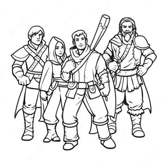 Page A Colorier Groupe Daventuriers Dnd 4011-3195