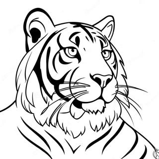 Page A Colorier De La Tete De Tigre Des Cincinnati Bengals 40174-31749