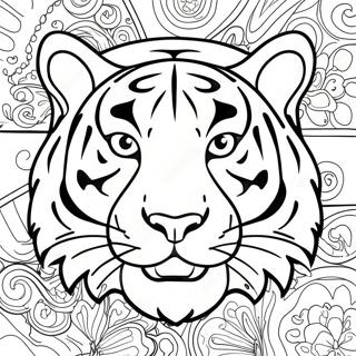 Page A Colorier De La Tete De Tigre Des Cincinnati Bengals 40174-31752