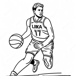 Page A Colorier Luka Doncic Dribblant Au Basket 40544-32038