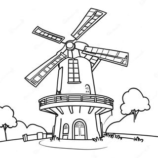 Page A Colorier De Moulin A Vent 40603-32106