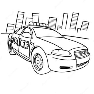 Page A Colorier Voiture De Police Rapide En Action 411-372