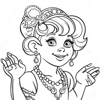 Page A Colorier Fancy Nancy Avec Des Accessoires Scintillants 4141-3300