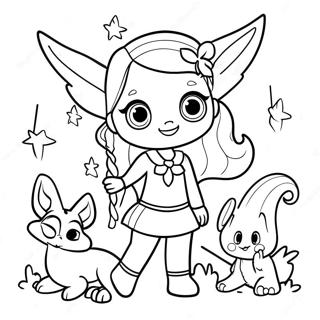 Page A Colorier Zoey Avec Des Creatures Magiques 41544-32837