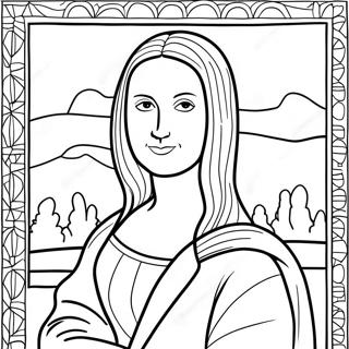 Page A Colorier Du Portrait Classique De Mona Lisa 42553-33623