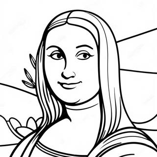 Page A Colorier De Mona Lisa Souriante 42554-33625