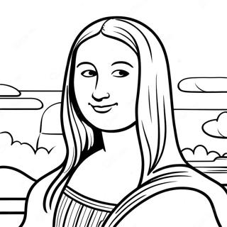 Page A Colorier De Mona Lisa Souriante 42554-33626