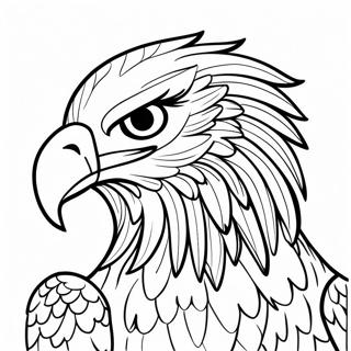 Page A Colorier Dun Aigle Avec Des Plumes Elegantes 4321-3434